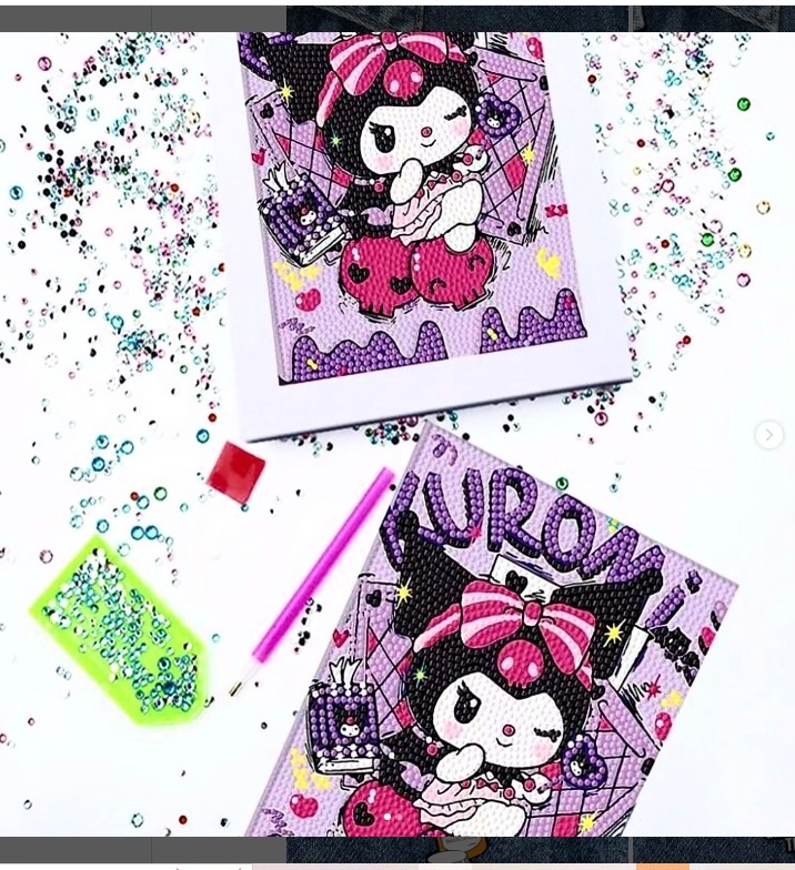 Stitch Sanrio Kuromi-pintura de diamante